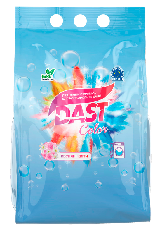 Порошок пральний універсальний безфосфатний DAST Universal Весняні Квіти, 2,4 кг